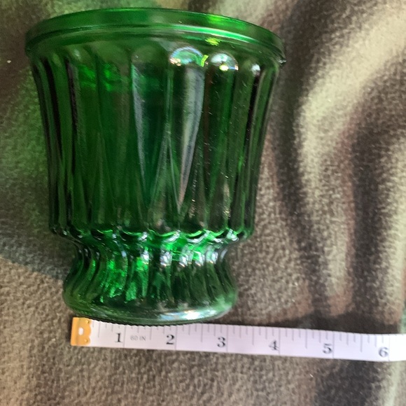 Set of 4 green glass Christmas vases. Various sizes. See pictures - Picture 9 of 10